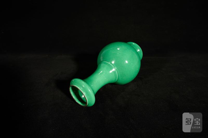 Lot846 清乾隆 绿釉盘口尊 - 图6